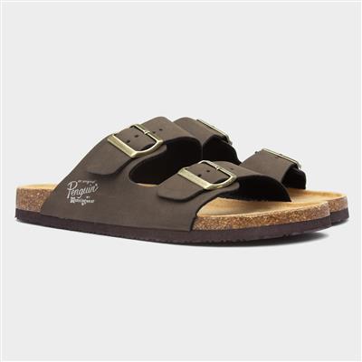 Port Mens Brown Buckle Sandal