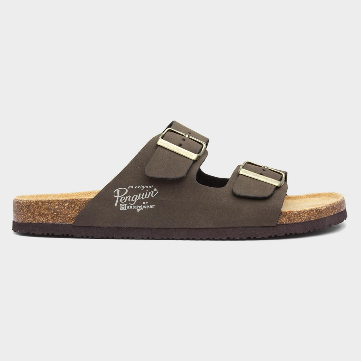 Port Mens Brown Buckle Sandal