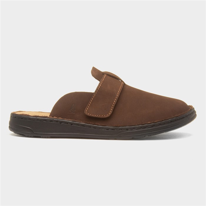 Hush Puppies Men's Brown Edward Leather Mule Sandal Size 7