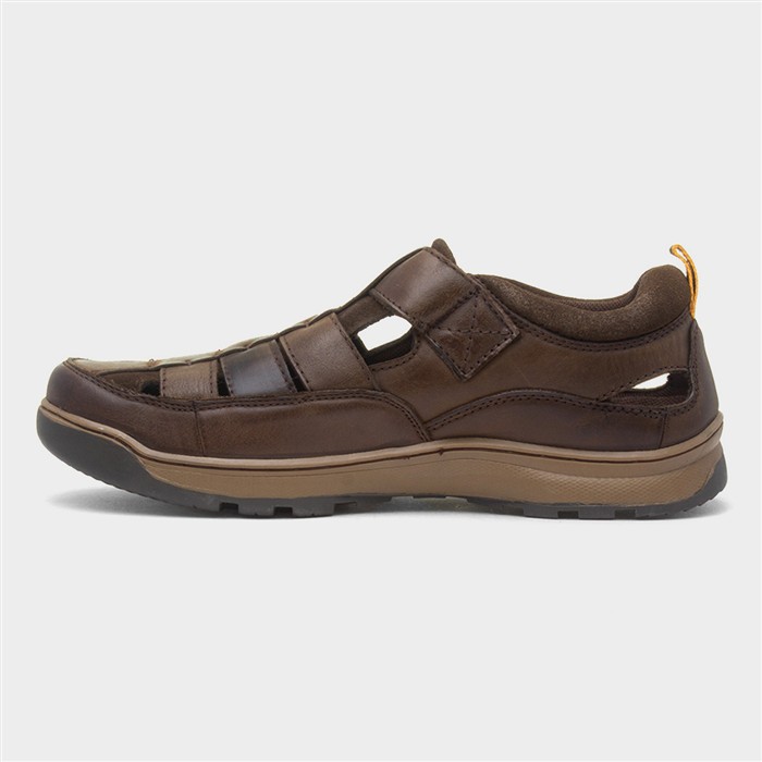 Rucker Mens Brown Leather Sandal