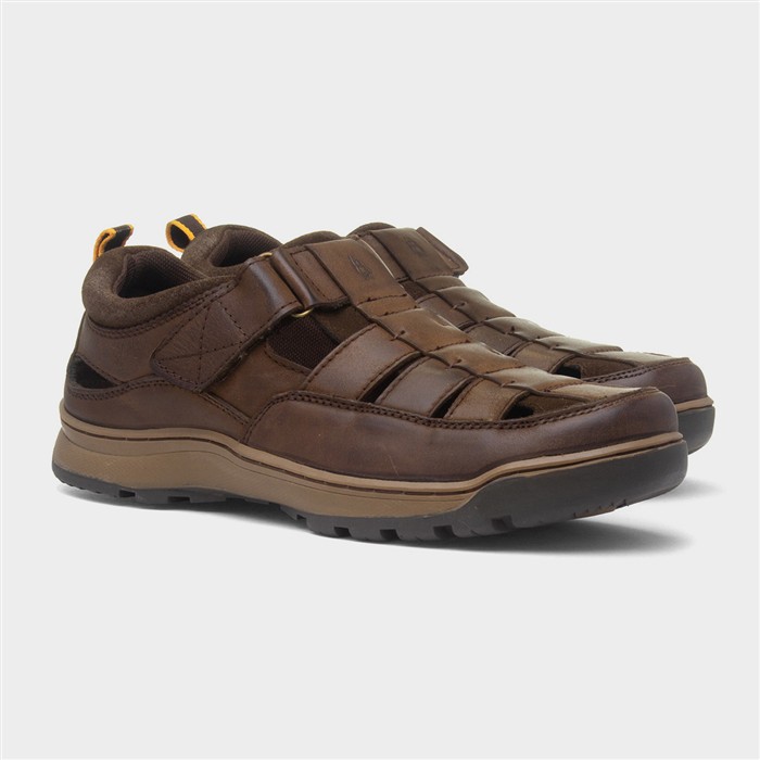 Rucker Mens Brown Leather Sandal