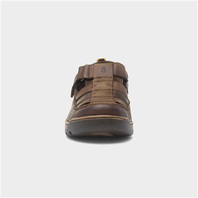 Rucker Mens Brown Leather Sandal