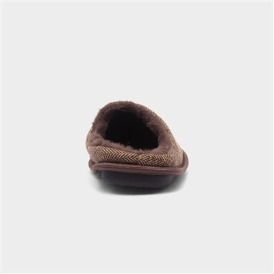 Howard Mens Brown Mule Slipper