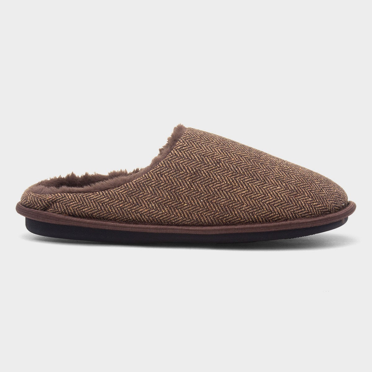 Howard Mens Brown Mule Slipper