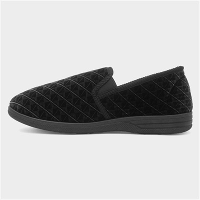 Frank Mens Black Full Slipper