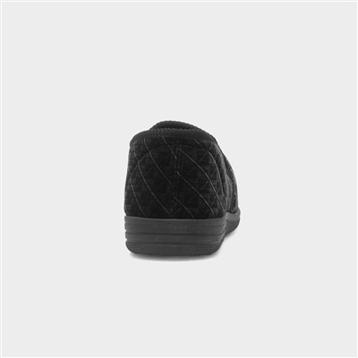 Frank Mens Black Full Slipper