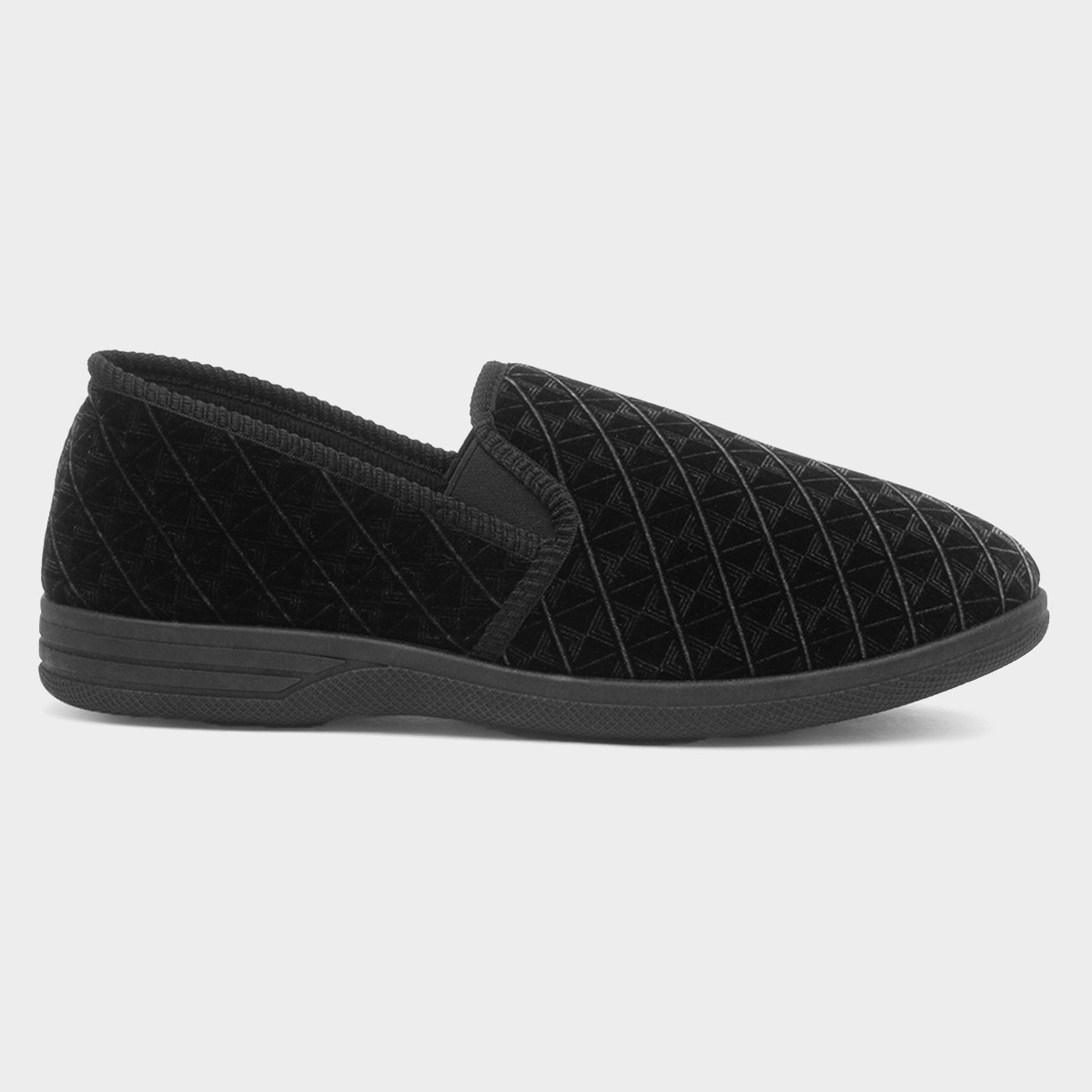 Frank Mens Black Full Slipper
