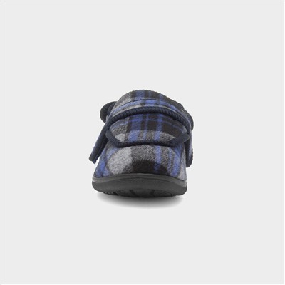 Buxton Mens Navy Wider Fit Slipper