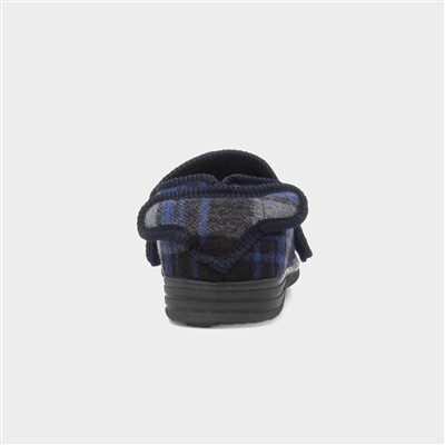 Buxton Mens Navy Wider Fit Slipper