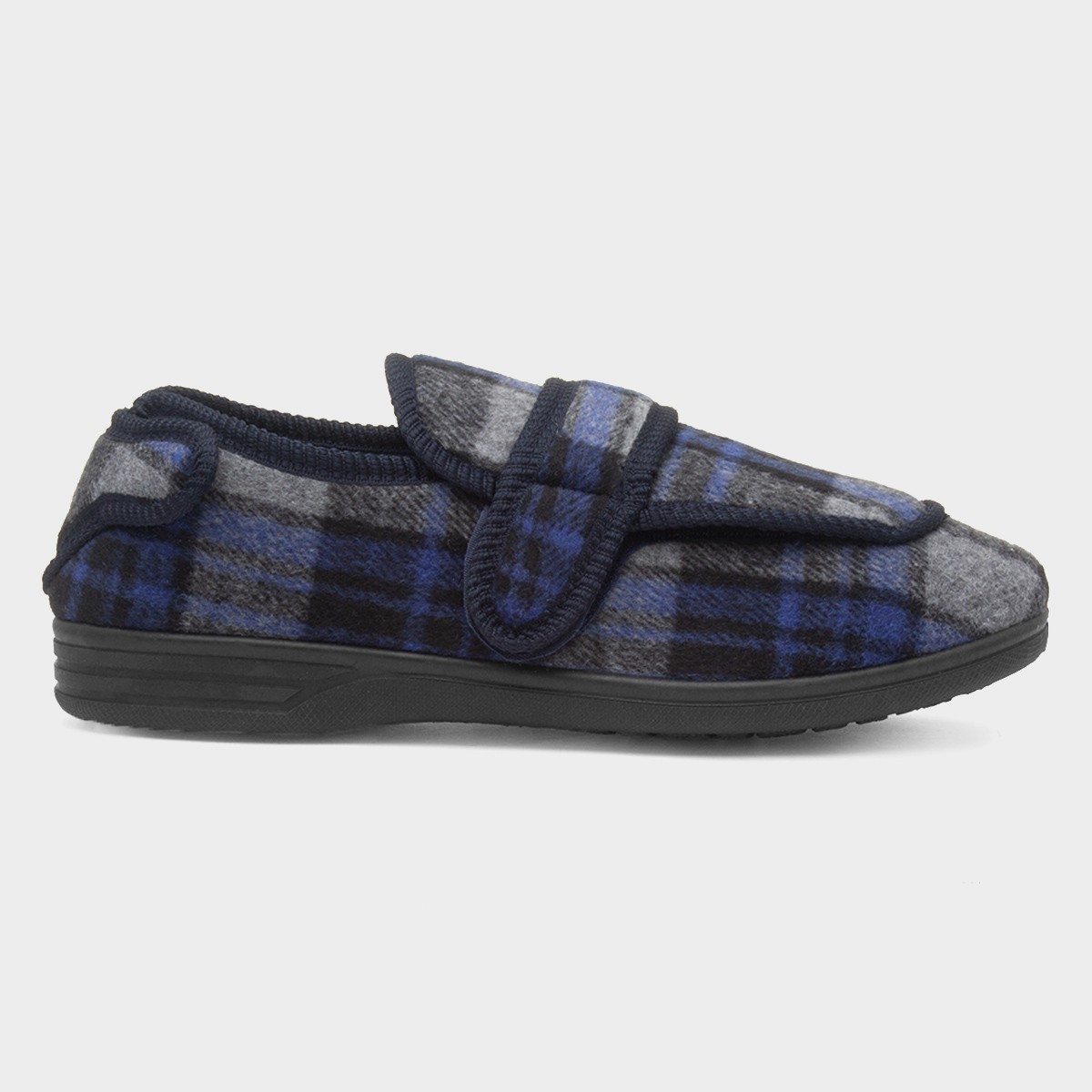 Buxton Mens Navy Wider Fit Slipper