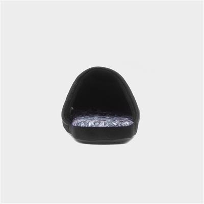 Mens Black Mule Slipper