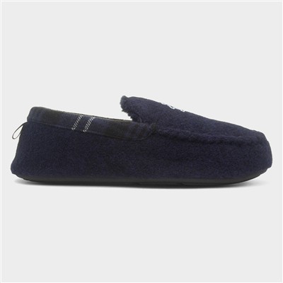 Bedtime Tartan Mens Navy Moccasin