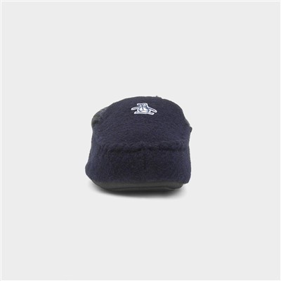 Bedtime Tartan Mens Navy Moccasin