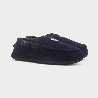 Bedtime Tartan Mens Navy Moccasin