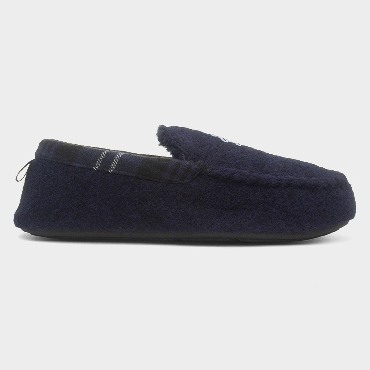 Bedtime Tartan Mens Navy Moccasin