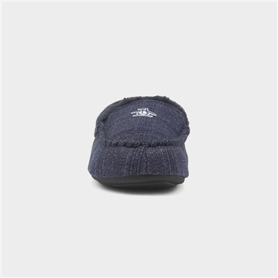 Bedtime Mens Navy Slipper