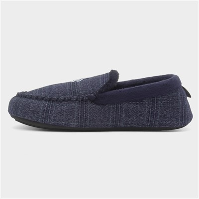 Bedtime Mens Navy Slipper