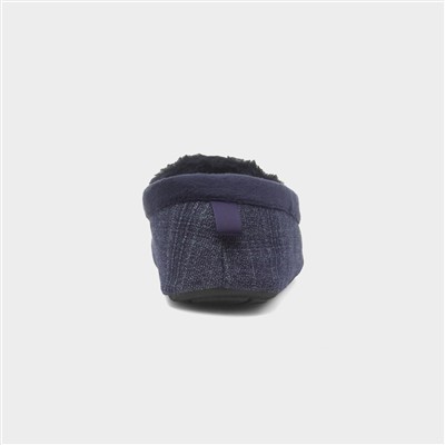 Bedtime Mens Navy Slipper