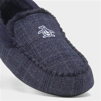 Bedtime Mens Navy Slipper