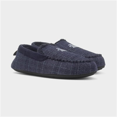 Bedtime Mens Navy Slipper