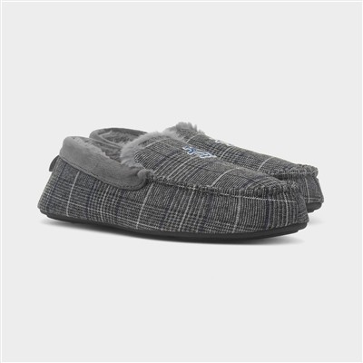 Bedtime Mens Charcoal Slipper