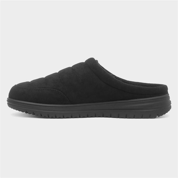 Murette Garvanza Mens Black Mule Slipper