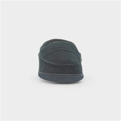 Beamsley Mens Navy Suede Slippers