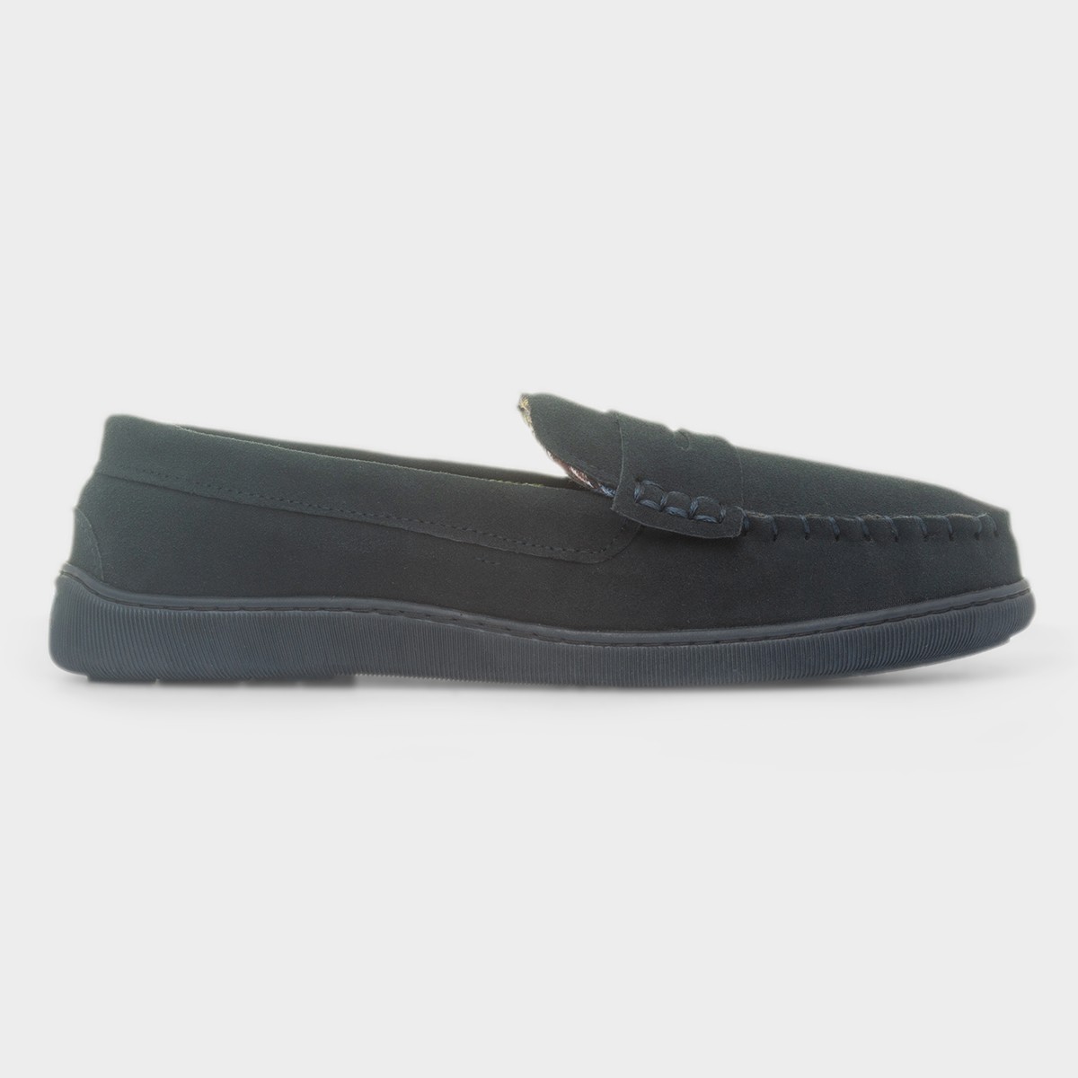 Beamsley Mens Navy Suede Slippers