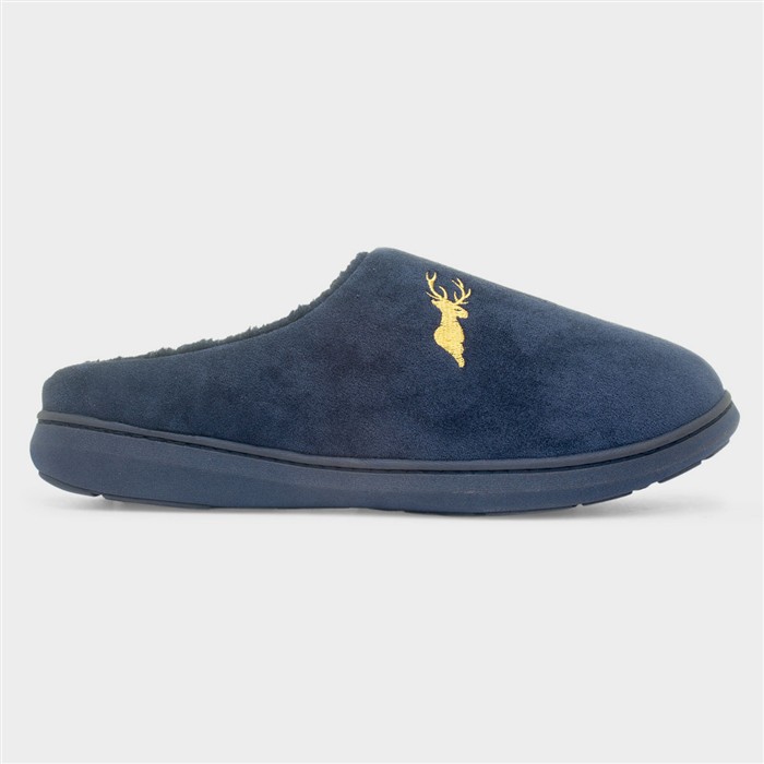 Austwick Mens Navy Slip On Mule Slipper