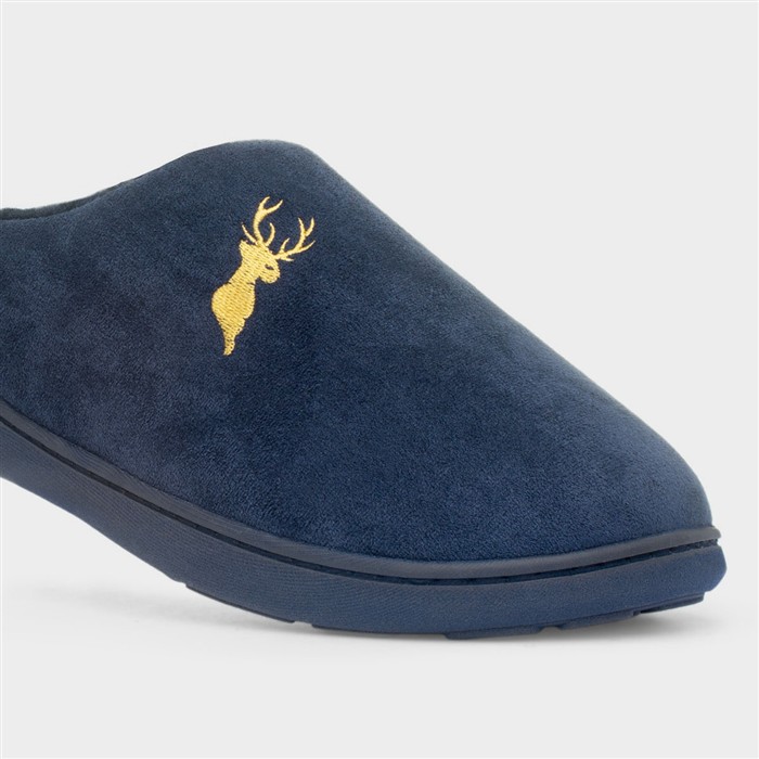 Austwick Mens Navy Slip On Mule Slipper