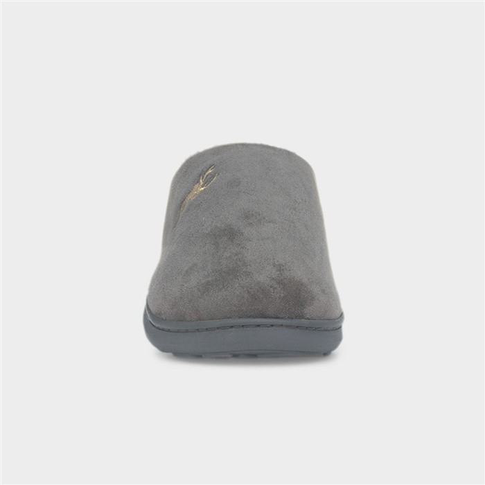 Austwick Mens Grey Slip On Mule Slipper