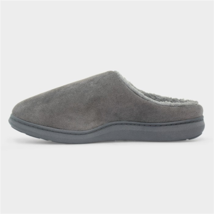 Austwick Mens Grey Slip On Mule Slipper