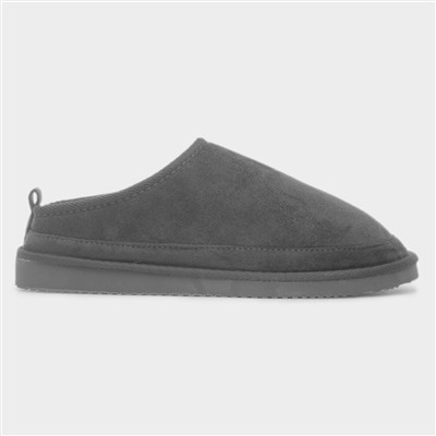 Kinross Mens Dark Grey Mens Mule Slipper