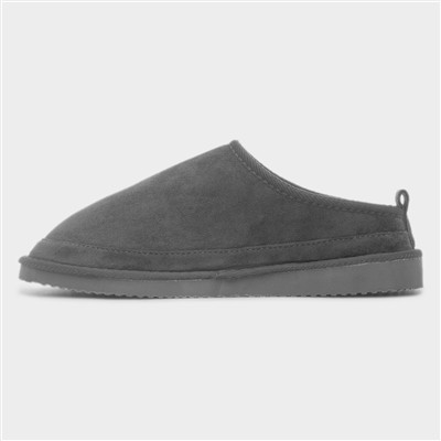 Kinross Mens Dark Grey Mens Mule Slipper