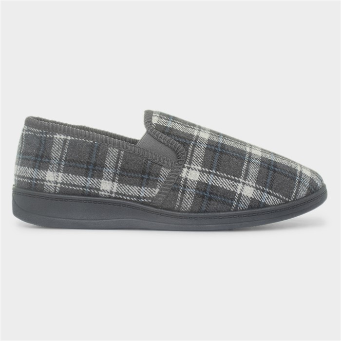 Carl Mens Grey Closed Full Ankle Slipper