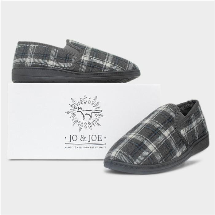Carl Mens Grey Closed Full Ankle Slipper