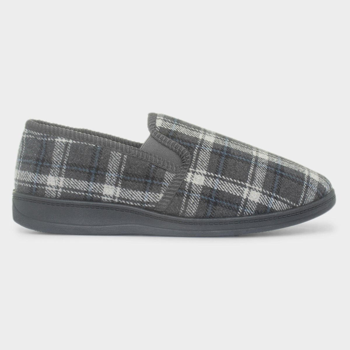 Carl Mens Grey Closed Full Ankle Slipper