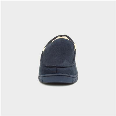Mens Navy Moccasin
