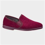 GBS Exeter Mens Twin Gusset Slipper in Red (Click For Details)