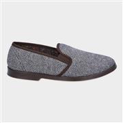 GBS Mens Stafford Twin Gusset Slipper in Brown (Click For Details)