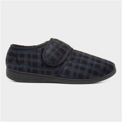 Otto Mens Navy Full Slipper