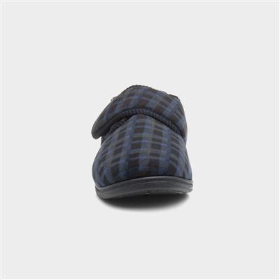 Mens Navy Full Slipper