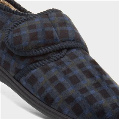 Mens Navy Full Slipper