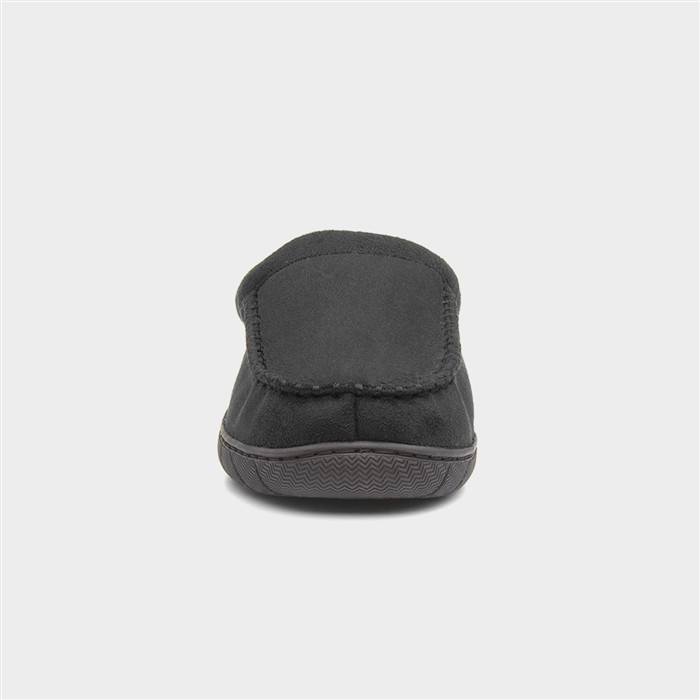 Mens Black Warm Lined Mule