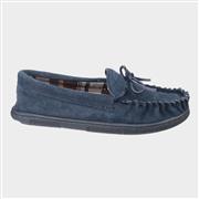 Cotswold Alberta Mens Suede Moccasin in Navy (Click For Details)