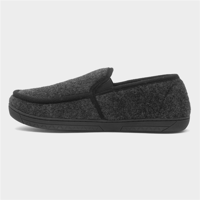 Men's Grey Warm Lined Moccasin