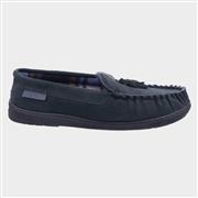 Hush Puppies Linus Mens Navy Moccasin Slipper (Click For Details)