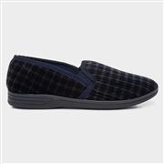 The Slipper Company Reid Mens Navy Twin Gusset (Click For Details)