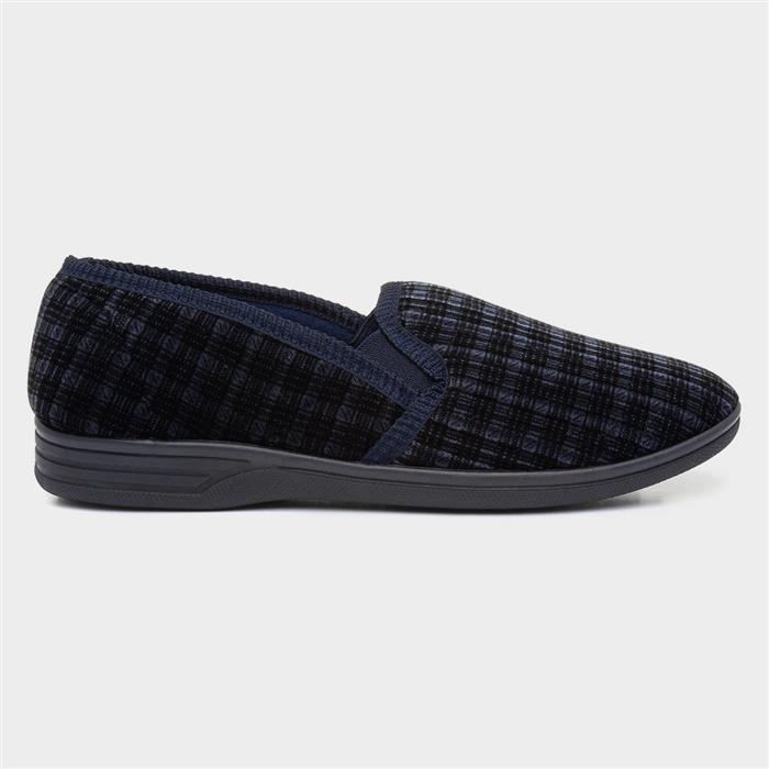 Mens Navy Full Slippers