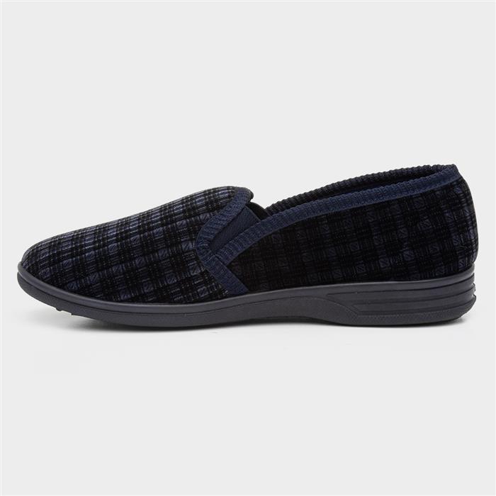Mens Navy Full Slippers